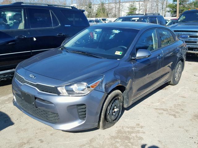 3KPA24AB0KE166101 - 2019 KIA RIO S GRAY photo 2