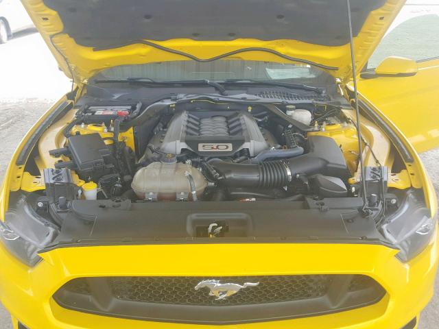 1FA6P8CF4F5337454 - 2015 FORD MUSTANG GT YELLOW photo 7