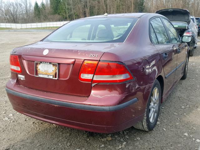 YS3FD49Y741041846 - 2004 SAAB 9-3 ARC RED photo 4