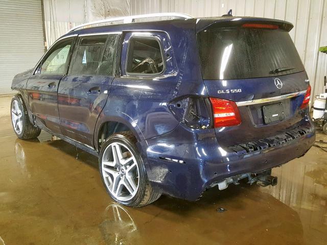 4JGDF7DE8JB121391 - 2018 MERCEDES-BENZ GLS 550 4M BLUE photo 3