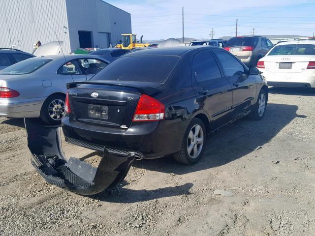 KNAFE222095027220 - 2009 KIA SPECTRA EX BLACK photo 4