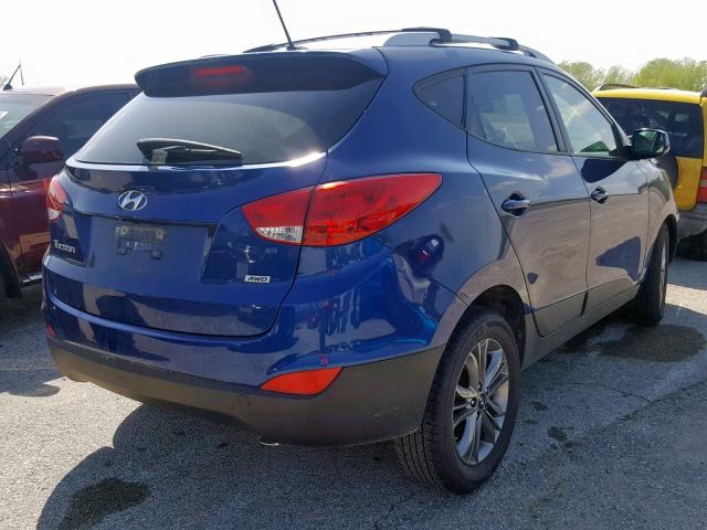 KM8JUCAG3FU029110 - 2015 HYUNDAI TUCSON LIM BLUE photo 4