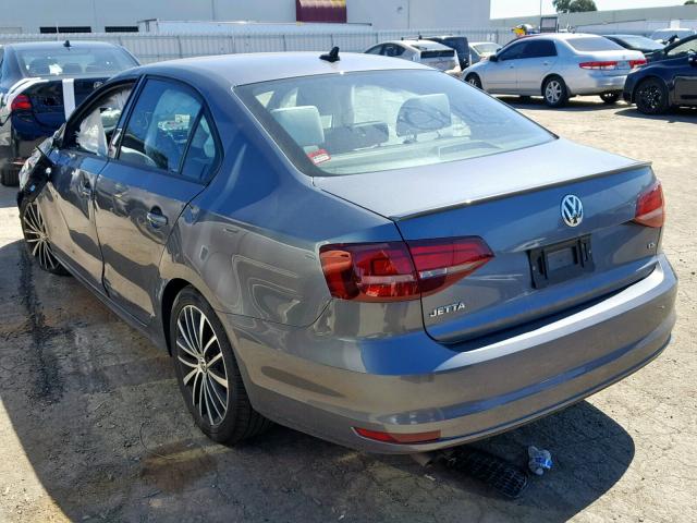 3VWD17AJ3HM408917 - 2017 VOLKSWAGEN JETTA SPOR GRAY photo 3