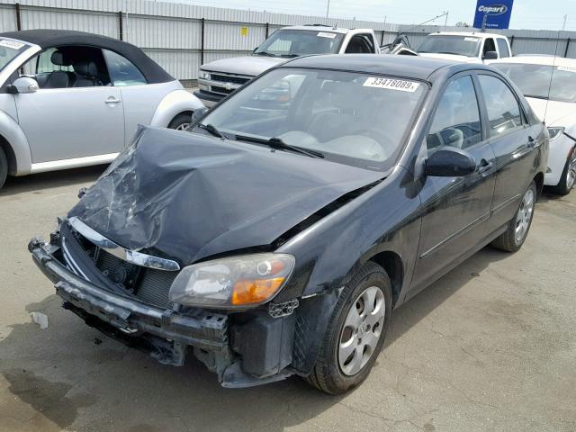 KNAFE221895624963 - 2009 KIA SPECTRA EX BLACK photo 2