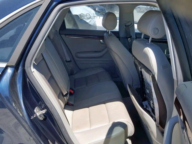 WAUAF78E98A163163 - 2008 AUDI A4 2.0T BLUE photo 6