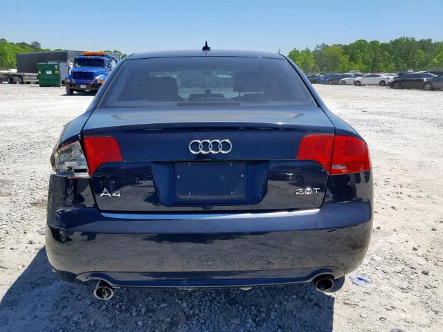 WAUAF78E98A163163 - 2008 AUDI A4 2.0T BLUE photo 9