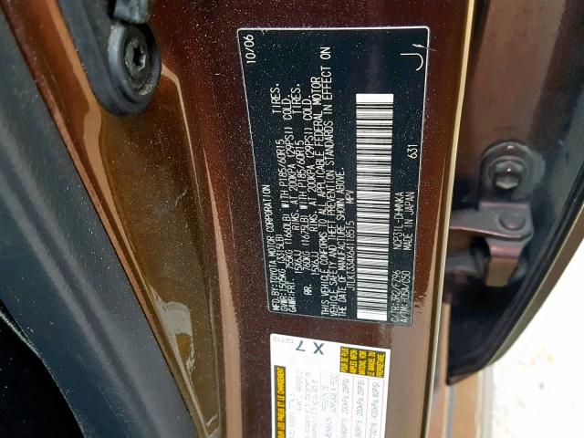 JTLKT334X64118515 - 2006 TOYOTA SCION XB 金色 照片 10