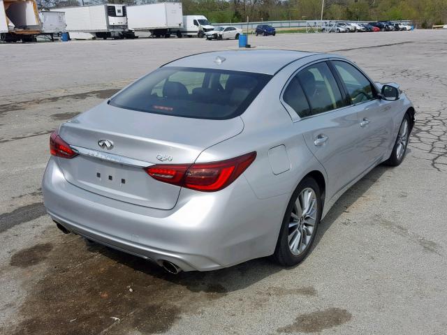 JN1EV7APXJM364824 - 2018 INFINITI Q50 LUXE SILVER photo 4