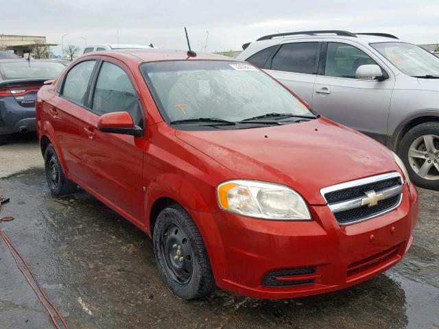 KL1TD56E29B393803 - 2009 CHEVROLET AVEO LS RED photo 1