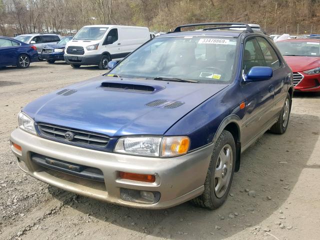 JF1GF4852YH804243 - 2000 SUBARU IMPREZA OU BLUE photo 2