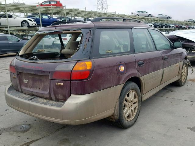 4S3BH6650Y7628490 - 2000 SUBARU LEGACY OUT MAROON photo 4