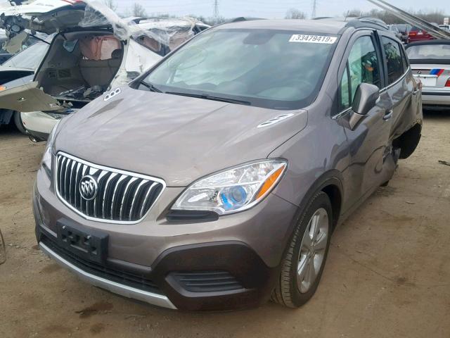 KL4CJASB0FB069759 - 2015 BUICK ENCORE BROWN photo 2