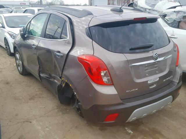 KL4CJASB0FB069759 - 2015 BUICK ENCORE BROWN photo 3