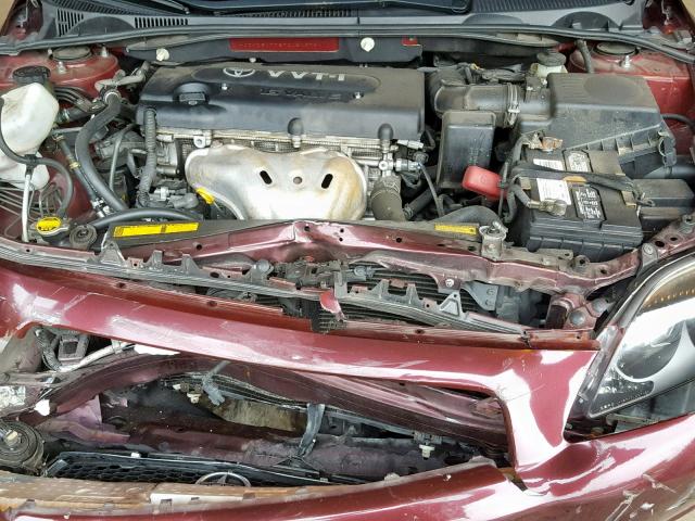 JTKDE177870151974 - 2007 TOYOTA SCION TC ბურგუნდია ფოტო 7