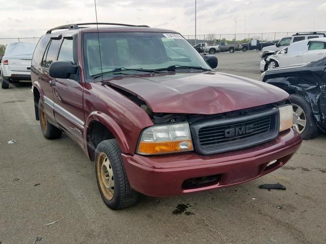 1GKDT13W212183989 - 2001 GMC JIMMY MAROON photo 1