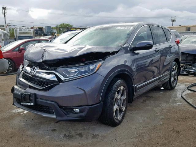 5J6RW2H87HL001517 - 2017 HONDA CR-V EXL GRAY photo 2