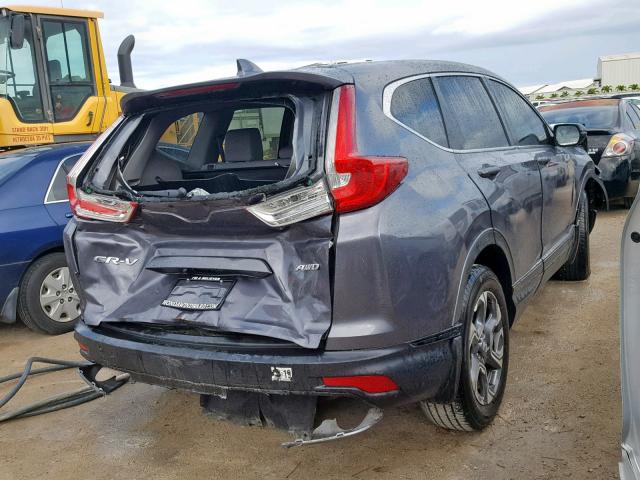 5J6RW2H87HL001517 - 2017 HONDA CR-V EXL GRAY photo 4