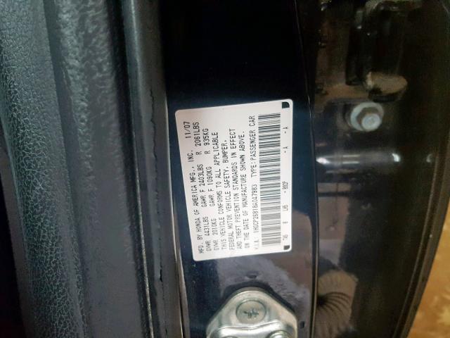 1HGCP26818A047983 - 2008 HONDA ACCORD EXL BLACK photo 10