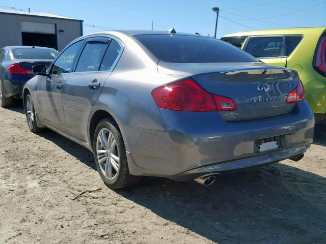 JN1CV6AR8CM679675 - 2012 INFINITI G37 GRAY photo 3