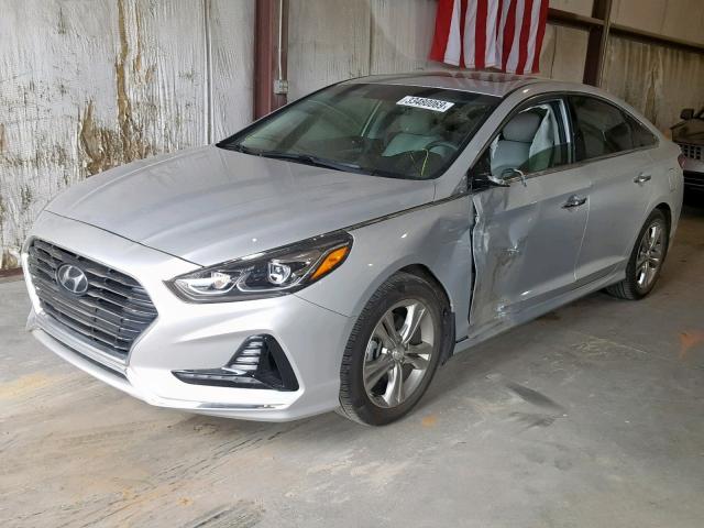 5NPE34AF9JH673123 - 2018 HYUNDAI SONATA SPO SILVER photo 2