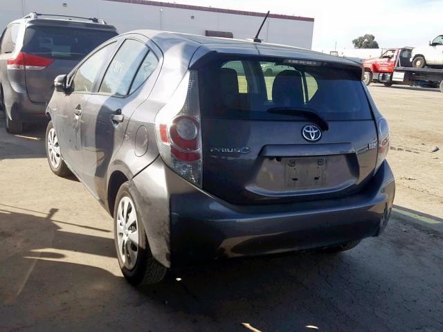 JTDKDTB36E1083330 - 2014 TOYOTA PRIUS C GRAY photo 3