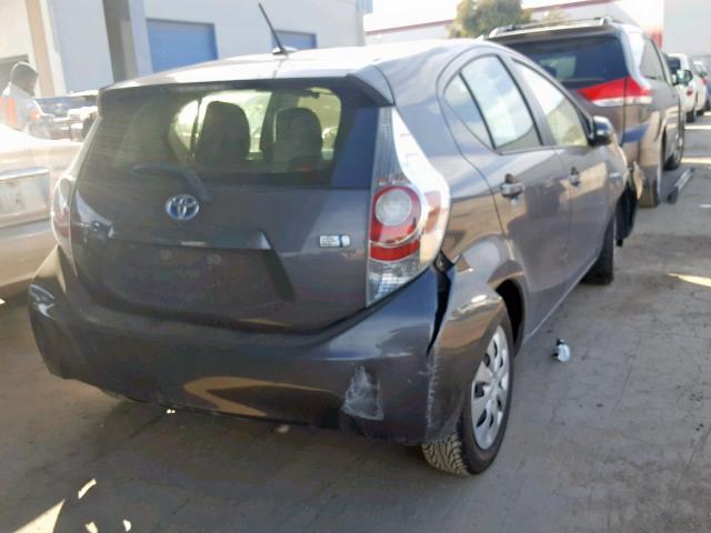 JTDKDTB36E1083330 - 2014 TOYOTA PRIUS C GRAY photo 4