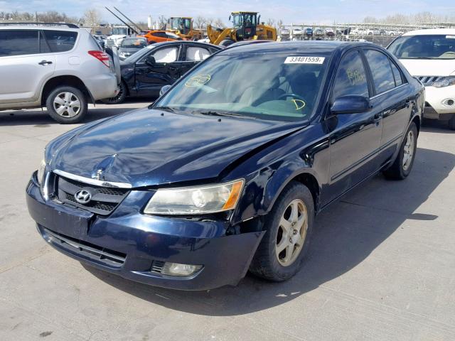 5NPEU46F86H124722 - 2006 HYUNDAI SONATA GLS BLUE photo 2