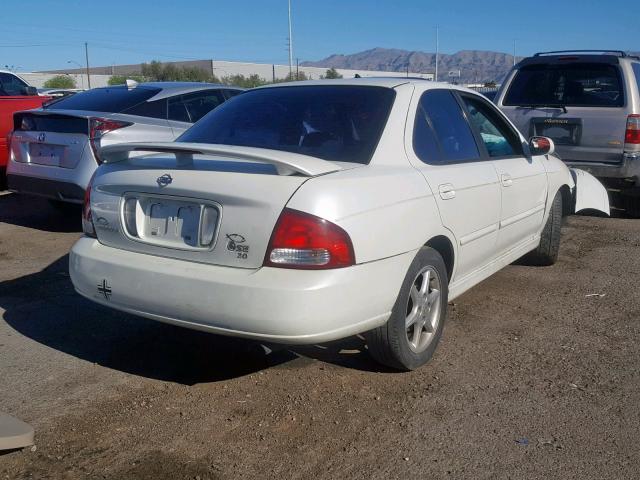 3N1BB51D31L106757 - 2001 NISSAN SENTRA SE WHITE photo 4