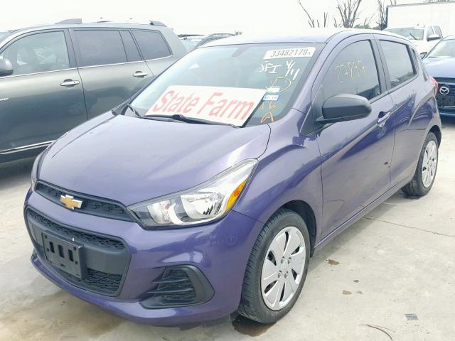 KL8CB6SA8HC744903 - 2017 CHEVROLET SPARK LS PURPLE photo 2