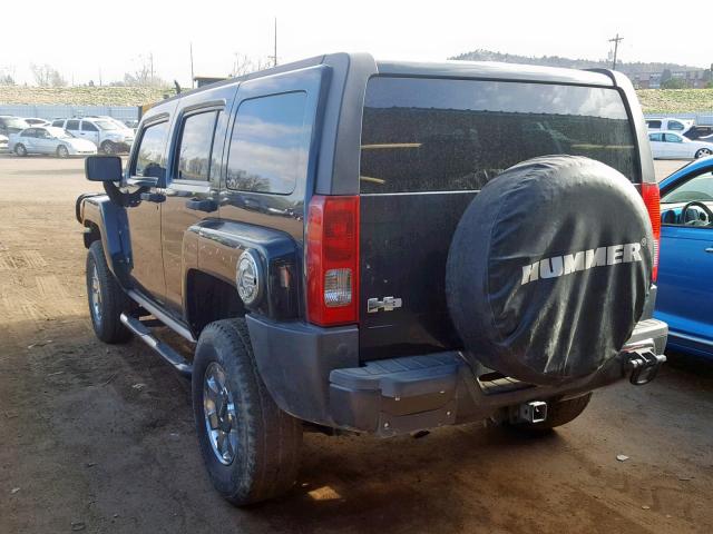 5GTEN13E298116506 - 2009 HUMMER H3 BLACK photo 3