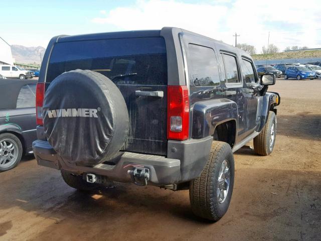 5GTEN13E298116506 - 2009 HUMMER H3 BLACK photo 4