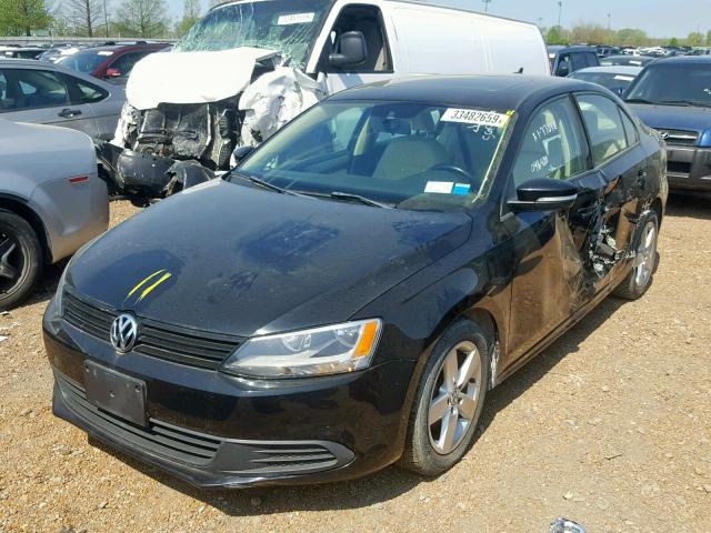 3VWLL7AJ0BM046400 - 2011 VOLKSWAGEN JETTA TDI BLACK photo 2