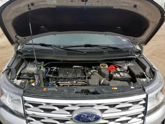 1FM5K7F88KGB21810 - 2019 FORD EXPLORER L SILVER photo 7