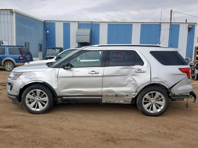 1FM5K7F88KGB21810 - 2019 FORD EXPLORER L SILVER photo 9