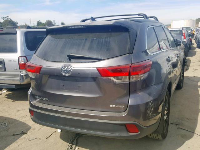 5TDJZRFH3JS538248 - 2018 TOYOTA HIGHLANDER CHARCOAL photo 4