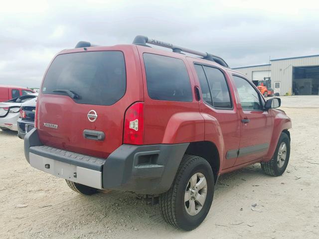 5N1AN0NU8DN813768 - 2013 NISSAN XTERRA X RED photo 4