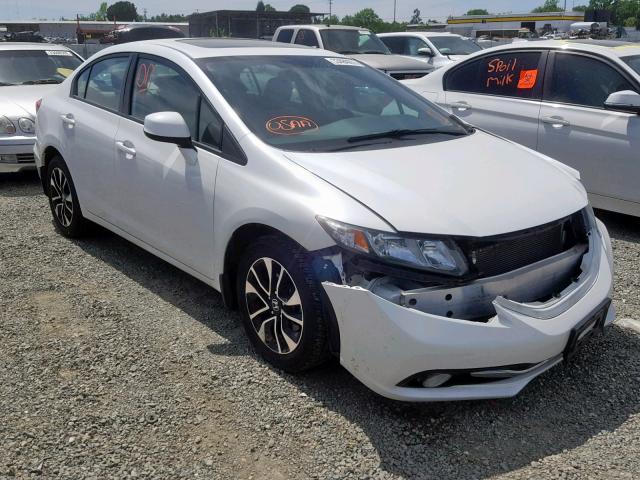 19XFB2F95DE252846 - 2013 HONDA CIVIC EXL WHITE photo 1