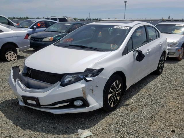 19XFB2F95DE252846 - 2013 HONDA CIVIC EXL WHITE photo 2