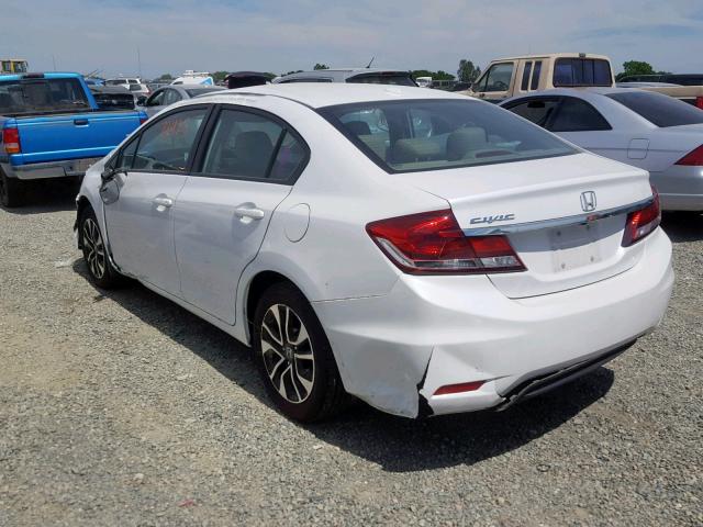 19XFB2F95DE252846 - 2013 HONDA CIVIC EXL WHITE photo 3