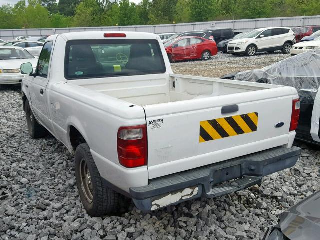 1FTYR10D35PB04742 - 2005 FORD RANGER WHITE photo 3