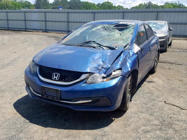 19XFB2F86EE081789 - 2014 HONDA CIVIC EX BLUE photo 2