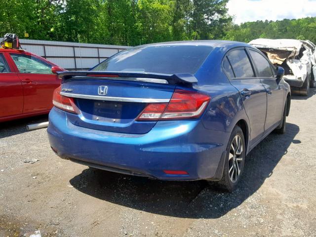 19XFB2F86EE081789 - 2014 HONDA CIVIC EX BLUE photo 4