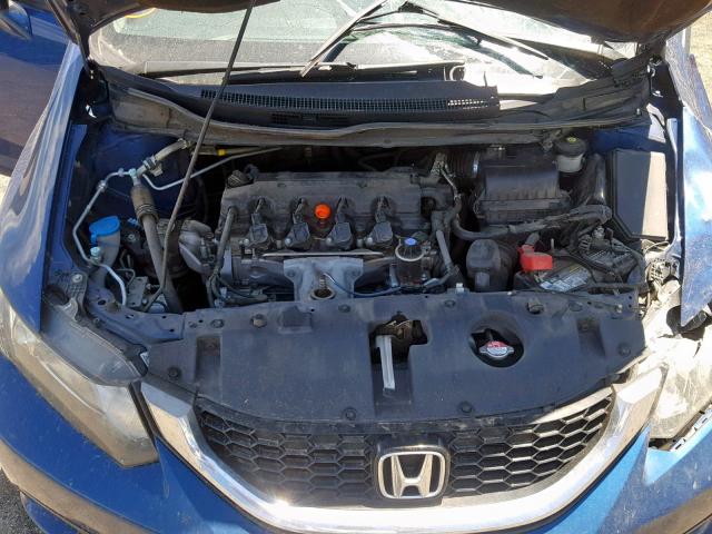 19XFB2F86EE081789 - 2014 HONDA CIVIC EX BLUE photo 7