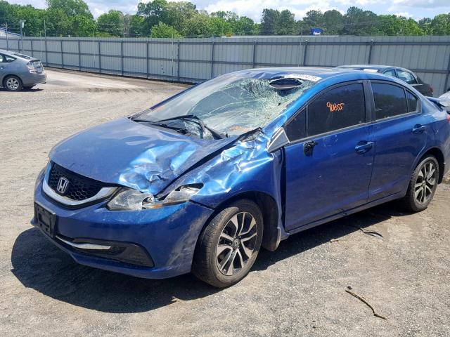 19XFB2F86EE081789 - 2014 HONDA CIVIC EX BLUE photo 9