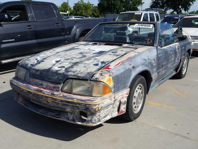 1FABP2730GF142054 - 1986 FORD MUSTANG LX GRAY photo 2