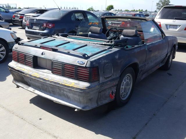 1FABP2730GF142054 - 1986 FORD MUSTANG LX GRAY photo 4