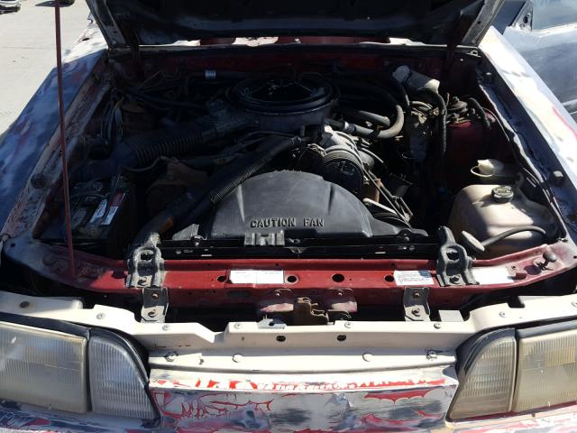 1FABP2730GF142054 - 1986 FORD MUSTANG LX GRAY photo 7