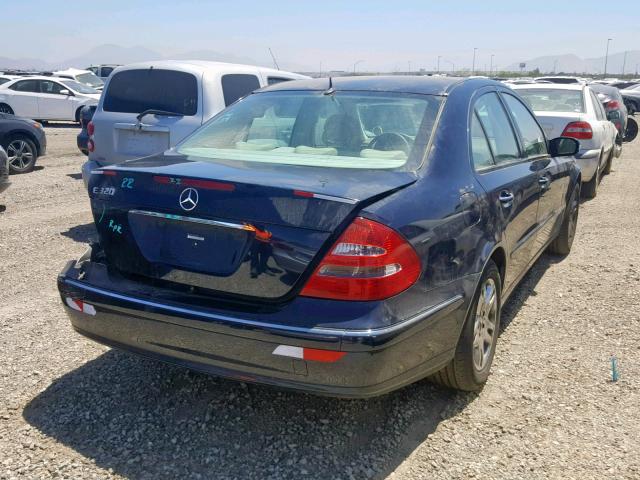 WDBUF65J14A450081 - 2004 MERCEDES-BENZ E 320 BLUE photo 4