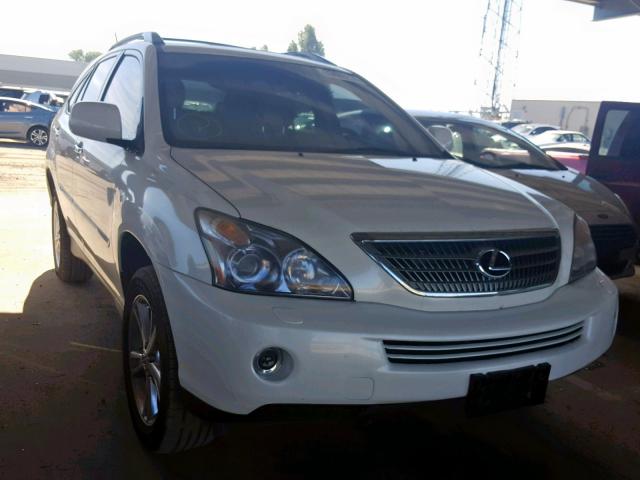 JTJHW31U582859361 - 2008 LEXUS RX 400H WHITE photo 1