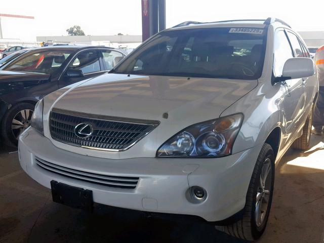 JTJHW31U582859361 - 2008 LEXUS RX 400H WHITE photo 2